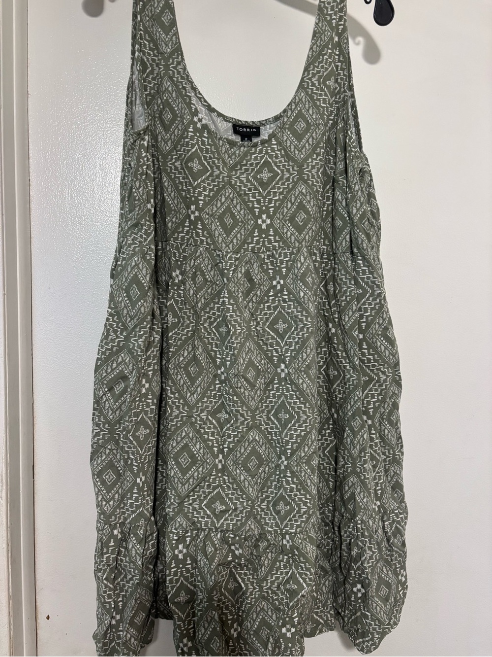 torrid Olive Green Geometric Print Tank Dress Torrid 2